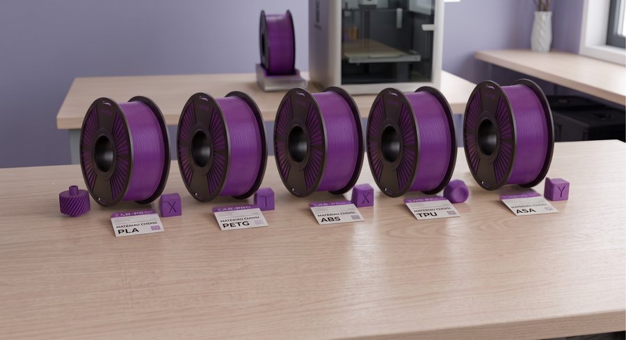 Choix du matériau d'impression 3D : PLA, PETG ou ABS