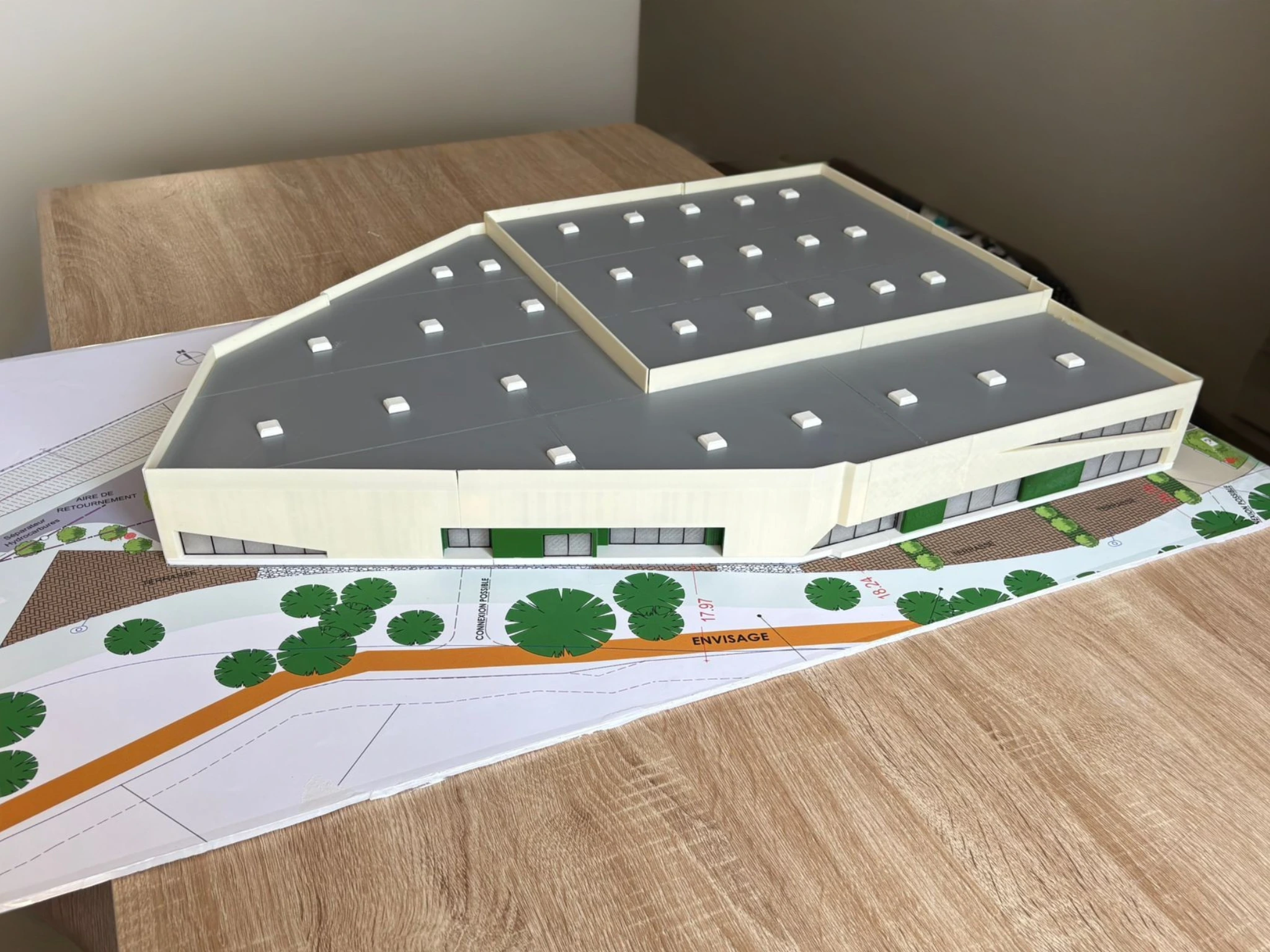 Maquette d'un centre commercial