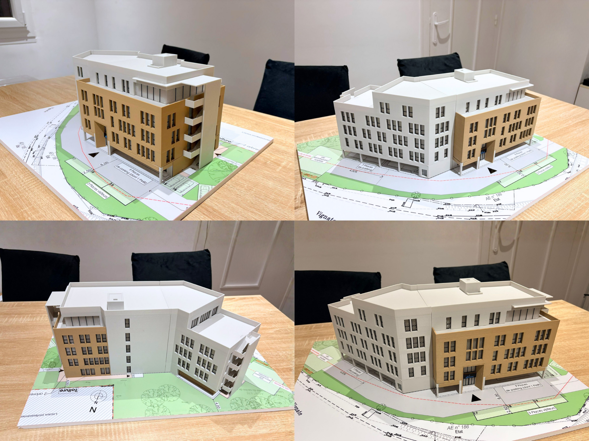 Maquette d'un bâtiment pro avant construction
